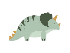 Napkins Plain Printed: PD Napkins TRICERATOPS 16x10cm 12pk SPK35