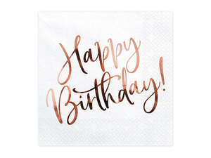 PD Napkins HAPPY BIRTHDAY 33cm x 33cm 20 pk SP33