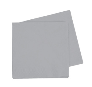 Napkins Plain Printed: LUNCH Napkin COOL GREY 40Pk #FS6072CGP