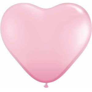 Last Chance Qualatex: 28cm Heart Pink Qualatex Plain Latex #43727 - Pack of 100