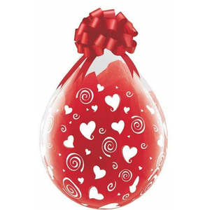 45cm Round Diamond Clear Swirling Hearts-A-Round (White) #37657 - Pack of 25