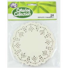 Doilies Doyleys: Paper DOYLEY/Doilies WHITE 4.5" P24 #AP372508