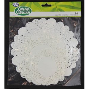 Paper DOYLEY/Doilies WHITE Assorted Sizes  P24  #AP372531