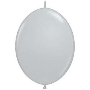 Quick Links Solid Colours: 15cm Quick Link Gray Qualatex Quick Link Balloons #44568 - Pack of 50