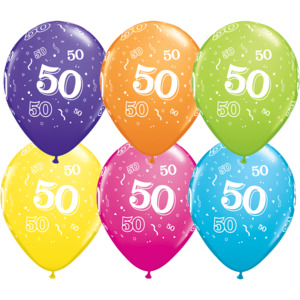 28cm Latex Printed: 28cm Round Tropical Assorted 50-A-Rnd #13864 - Pack of 50