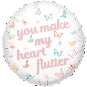 45cm Foils Printed: 18" Foil You Make My HEART Flutter TT78309