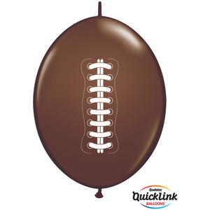 Quick Links Printed: 30cm Quick Link Chocolate Brown Football #15622 - Pack of 50