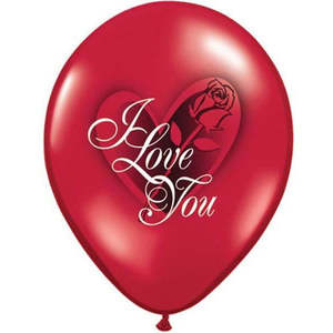 28cm Round Ruby Red I Love You Red Rose #37187 - Pack of 50