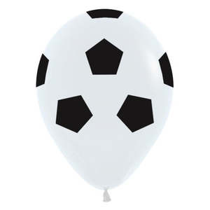 New: 12"/30cm SOCCER Print Fashion White 50 bag #AP222365