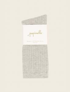 Organic Cotton Knits: Organic Cotton Rib Socks