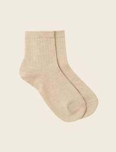 Organic Cotton Knits: Crew Ribbed Socks