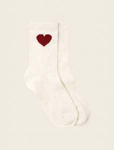 Organic Cotton Knits: Heart Organic Cotton Socks