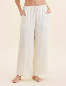 Sale Pj Seperates: Audrey Mulberry Silk Wide Leg Pants