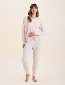 Feather Soft V-Neck Long Sleeve Top and Jogger