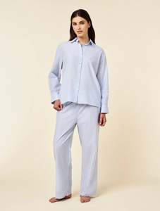 Cotton Silk Florals: Selina Stripe Boyfriend Shirt