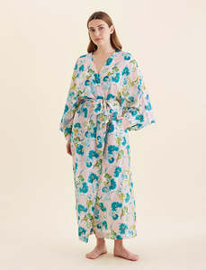 Sale Robe: Audrey Floral Kimono Maxi Robe