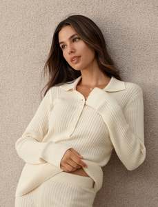 Sale Tops: Colette Cosy Cotton Silk Rib LS Top