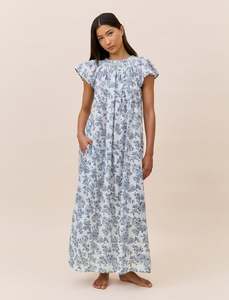 Nostalgia Shirred Neck Maxi Nightie