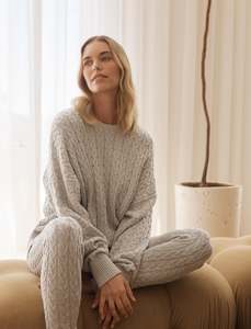 Sale Tops 1: Cosy Cable Cotton Cashmere Jumper