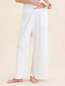 Sale Pants 1: Soft Baby Rib Full Length Wide Leg Pant