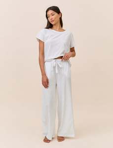 Jada Organic Cotton Separates: Jada Organic Cotton Knit Boxy Tee & Wide Leg Pant