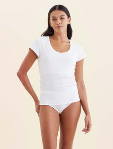 Milla Collection: Milla Rib Shelf Bra Short Sleeve Tee