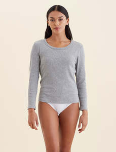 Milla Collection: Milla Rib Shelf Bra Long Sleeve Tee