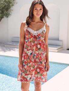 Holly Lace Front Midi Nightie