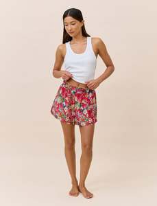Cotton Silk Florals: Holly Frill Boxer Short