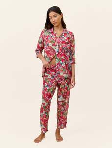 Cotton Silk Florals: Holly Crop PJ