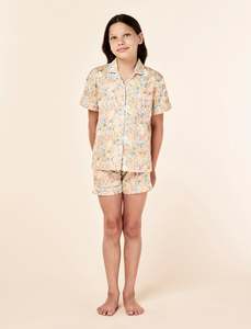 No Silk No Karen Walker No Sale: Kids Carly Floral Woven Boxer PJ Set