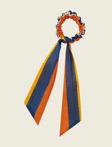 Scrunchie: Holiday Stripe Bow Scrunchie