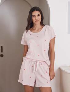 Jada Hearts Cotton Knit Boxer PJ Set