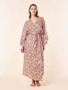 Cotton Sleepwear 1: Carly Floral Maxi Kimono Robe
