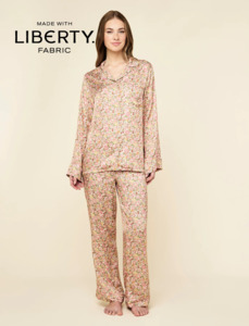 Sale Pj Sets: Betsy Fields Satin Full Length PJ Set
