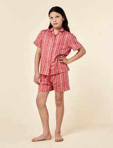 Kids Holiday Plaid PJ Boxer Set