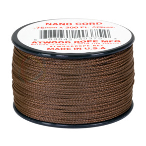 Nano Cord: Atwood Nano Cord - 0.75mm Brown - USA Made