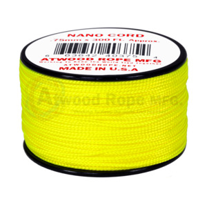 Nano Cord: Atwood Nano Cord - Neon Yellow - 0.75mm 300ft - USA Made