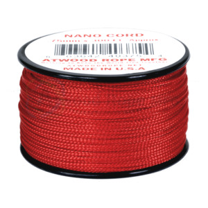 Nano Cord: Atwood Nano Cord - 0.75mm 300ft Red - USA Made