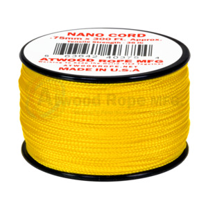 Nano Cord: Atwood Nano Cord - Yellow - 0.75mm 300ft - USA Made