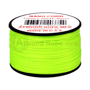 Atwood Nano Cord - Neon Green - 0.75mm 300ft - USA Made