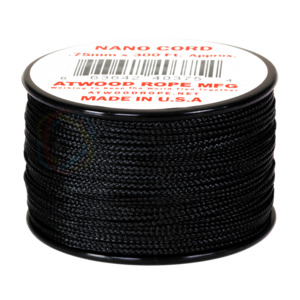 Nano Cord: Atwood Nano Cord - Black - 0.75mm 300ft - USA Made