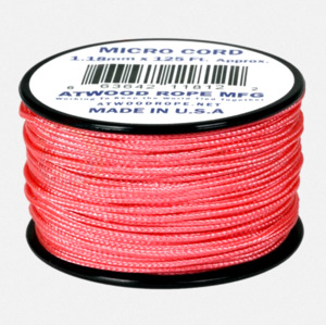 Micro Cord: Atwood Micro Cord - Pink  - 1.18mm - USA Made