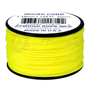 Atwood Micro Cord - Neon Yellow - 1.18mm - USA Made