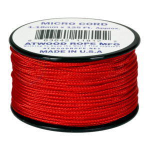 Micro Cord: Atwood Micro Cord - Red - 1.18mm - USA Made