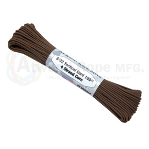 2 4mm Tactical 275lbs Paracord: Atwood Paracord 275 - Brown - 2.4mm - USA Made