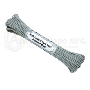 Atwood Paracord 275 - Grey - 2.4mm 4 Strand - USA Made