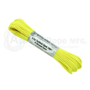 Atwood Paracord 275 - Neon Yellow - 2.4mm 4 Strand USA Made
