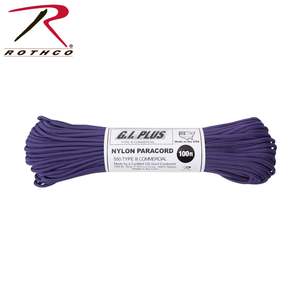 Rothco USA Paracord 550 Type III Purple 100ft Nylon