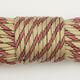 Paracord Rope 30m /100ft Beige Red Line 4mm